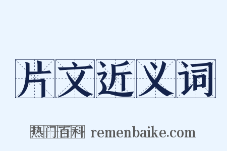 片文近义词是什么意思的图片